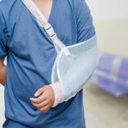 Asian boy with broken arm at hospital Asian boy with broken arm at hospital